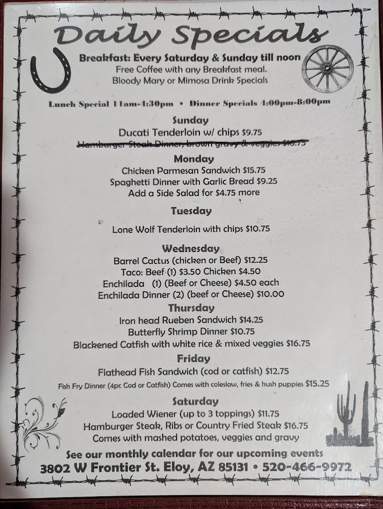 Tumbleweed Inn Menu image 3
