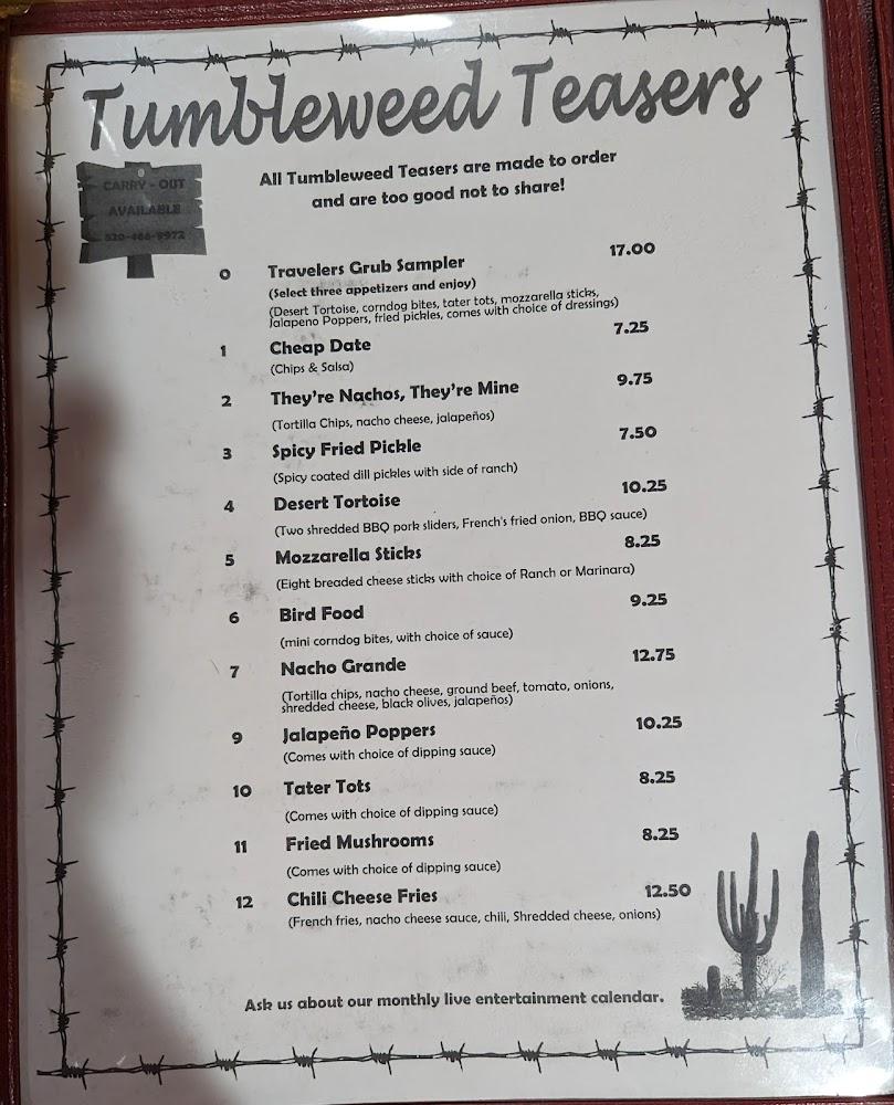 Tumbleweed Inn Menu image 4